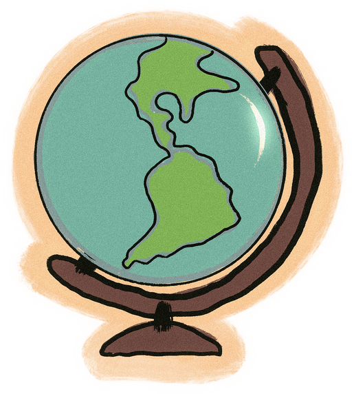 Grainy Globe Doodle